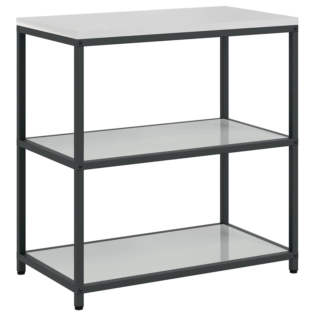 Keukenopslag set met plank 3 pcs Zilver Gegalvaniseerd staal is nu te koop bij PeponiXL, paradijselijk wonen!