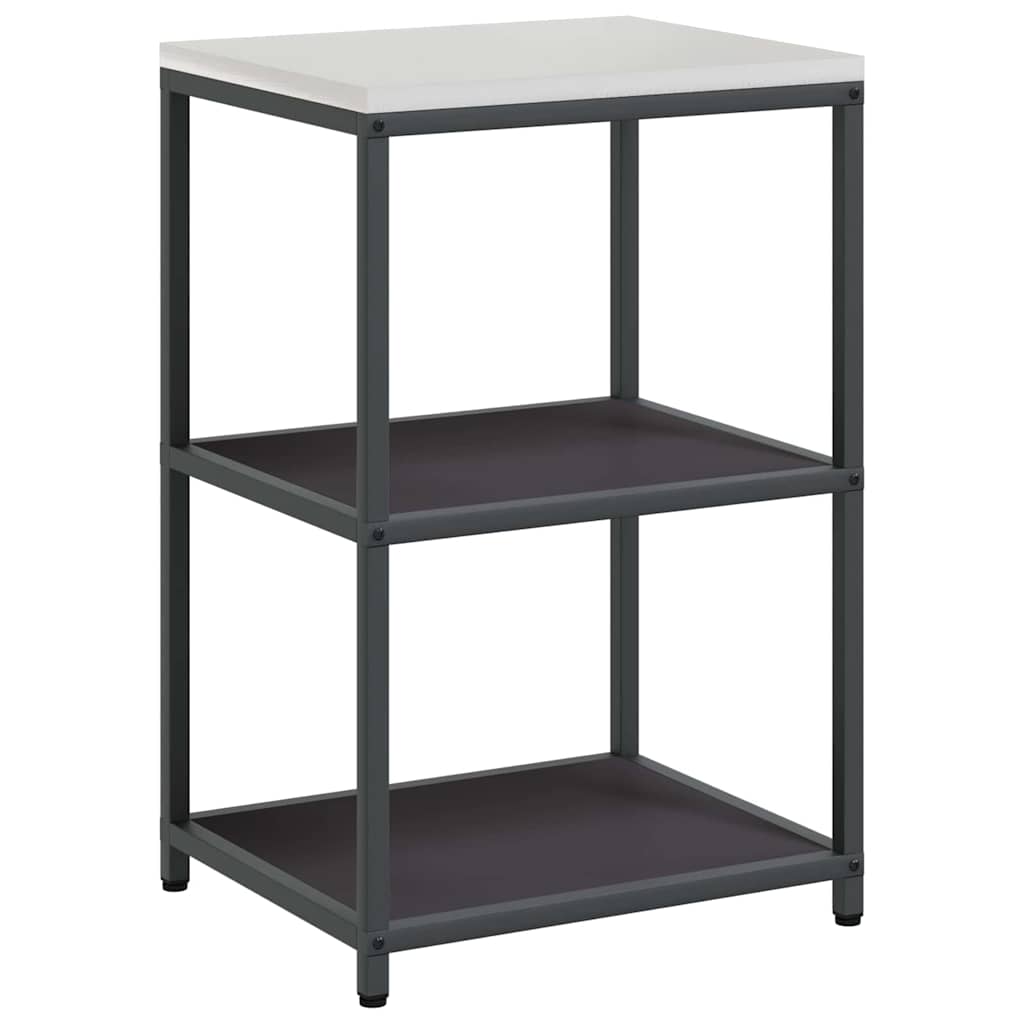 Keukenopslag set met plank 2 pcs Zwart Koudgewalst staal is nu te koop bij PeponiXL, paradijselijk wonen!