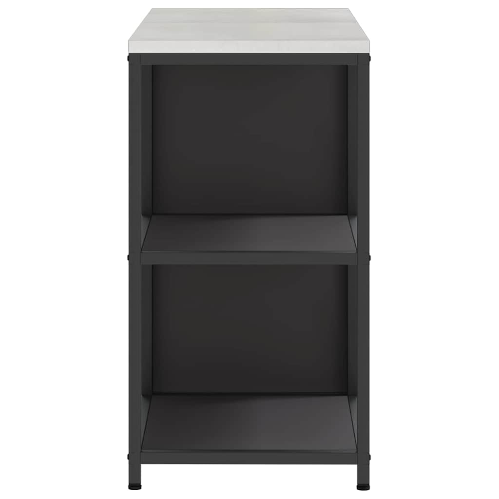 Keukenopslag set met plank 2 pcs Zwart Koudgewalst staal is nu te koop bij PeponiXL, paradijselijk wonen!