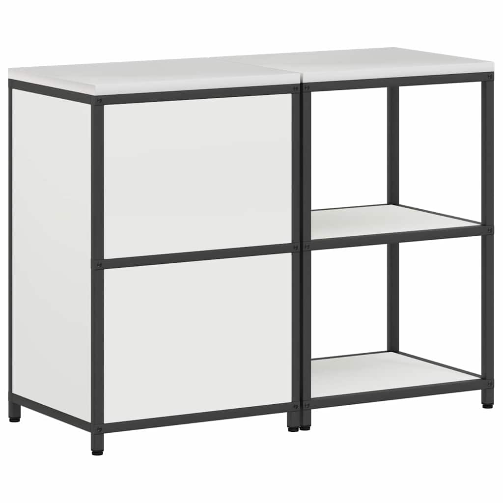 Keukenopslag set met plank 2 pcs Wit Koudgewalst staal is nu te koop bij PeponiXL, paradijselijk wonen!