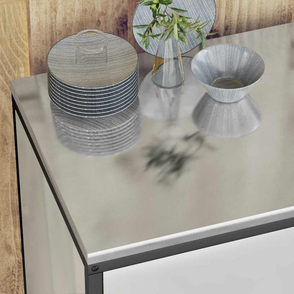 Keukenopslag set met plank 2 pcs Zilver Gegalvaniseerd staal is nu te koop bij PeponiXL, paradijselijk wonen!