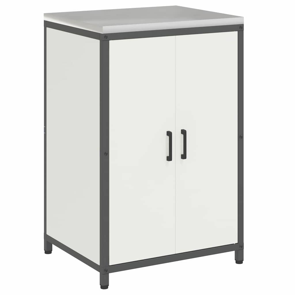 Keukenopslag set met plank 3 pcs Wit Koudgewalst staal is nu te koop bij PeponiXL, paradijselijk wonen!
