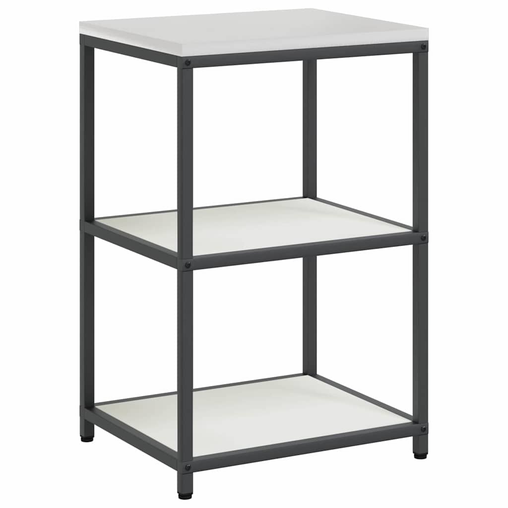 Keukenopslag set met plank 3 pcs Wit Koudgewalst staal is nu te koop bij PeponiXL, paradijselijk wonen!