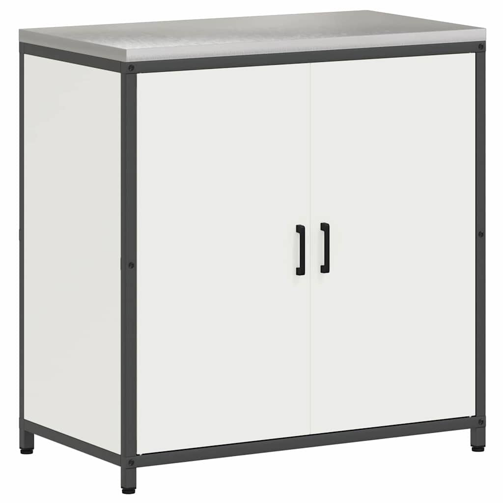 Keukenopslag set met plank 3 pcs Wit Koudgewalst staal is nu te koop bij PeponiXL, paradijselijk wonen!