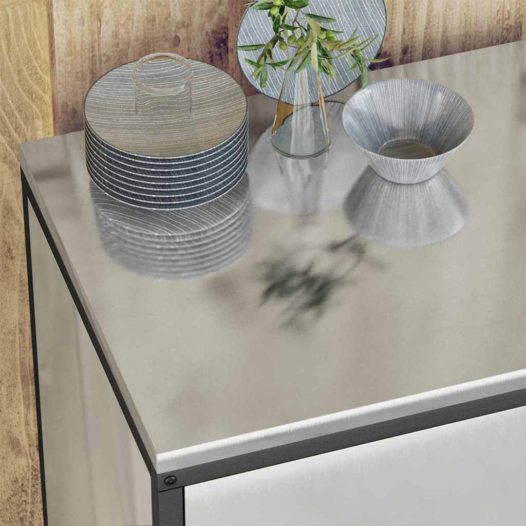 Keukenopslag set met plank 3 pcs Zilver Gegalvaniseerd staal is nu te koop bij PeponiXL, paradijselijk wonen!