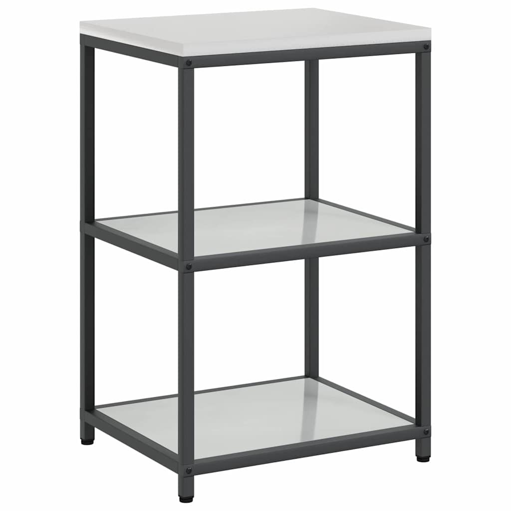 Keukenopslag set met plank 3 pcs Zilver Gegalvaniseerd staal is nu te koop bij PeponiXL, paradijselijk wonen!