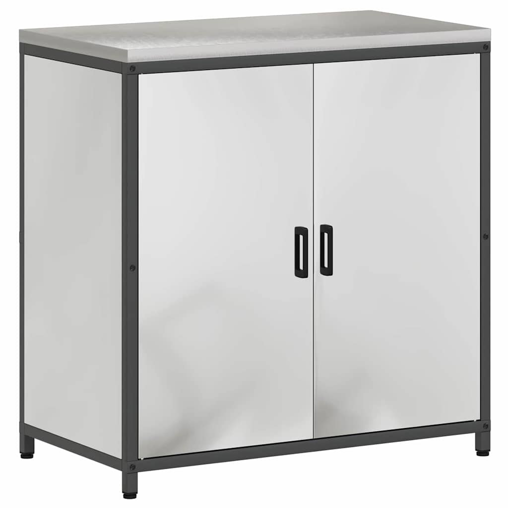 Keukenopslag set met plank 3 pcs Zilver Gegalvaniseerd staal is nu te koop bij PeponiXL, paradijselijk wonen!