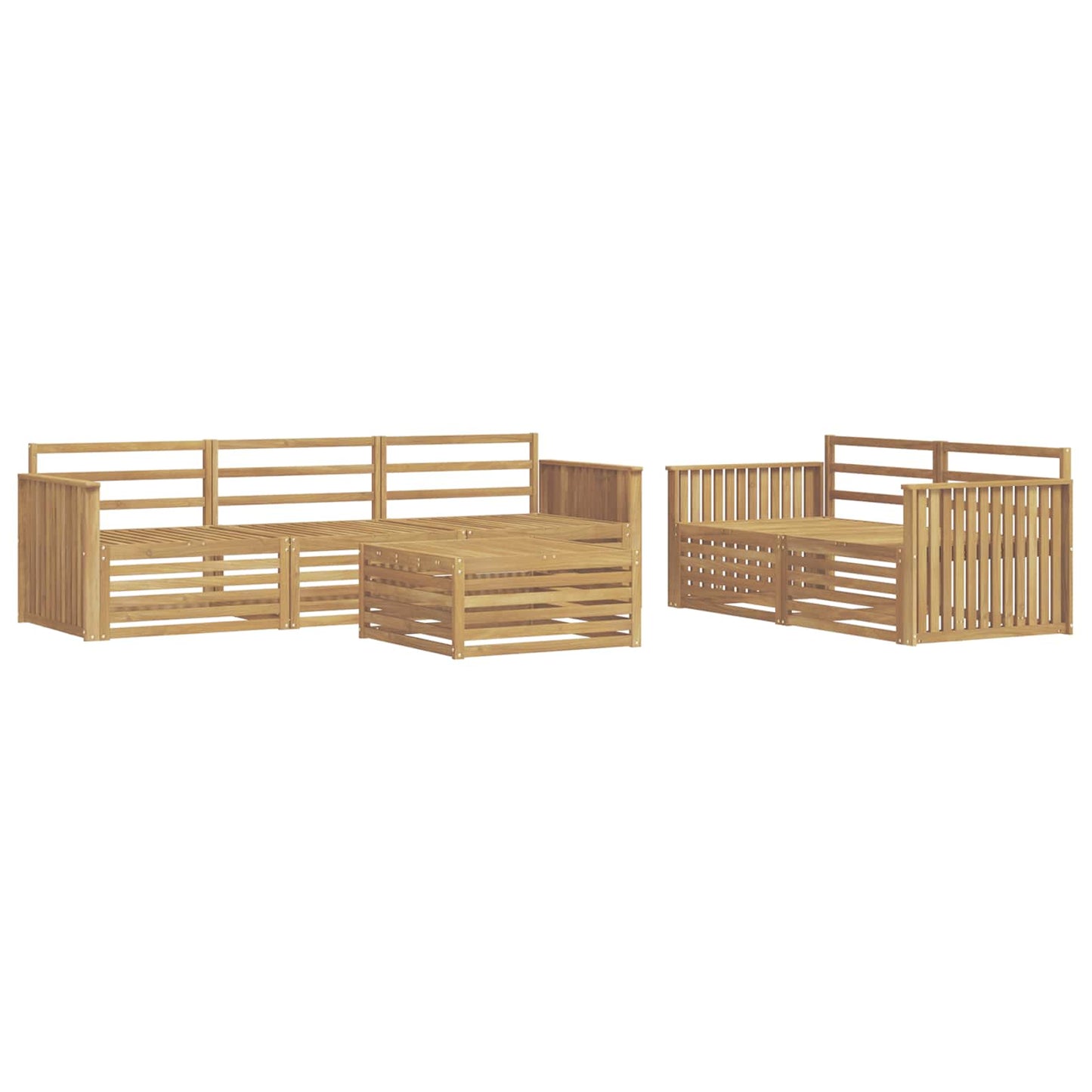 Buiten bankenset 6 pcs Wit