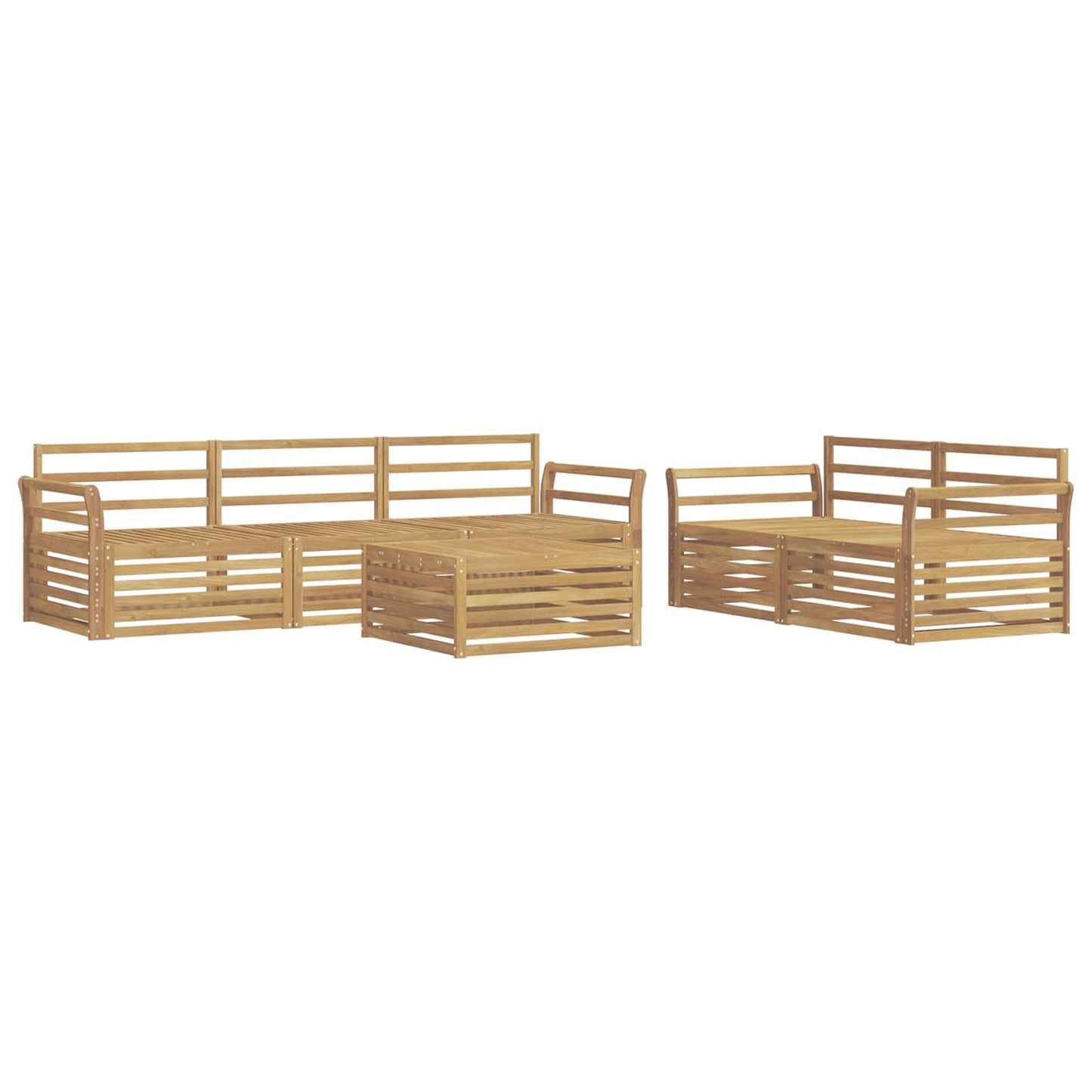 Buiten bankenset 6 pcs Wit