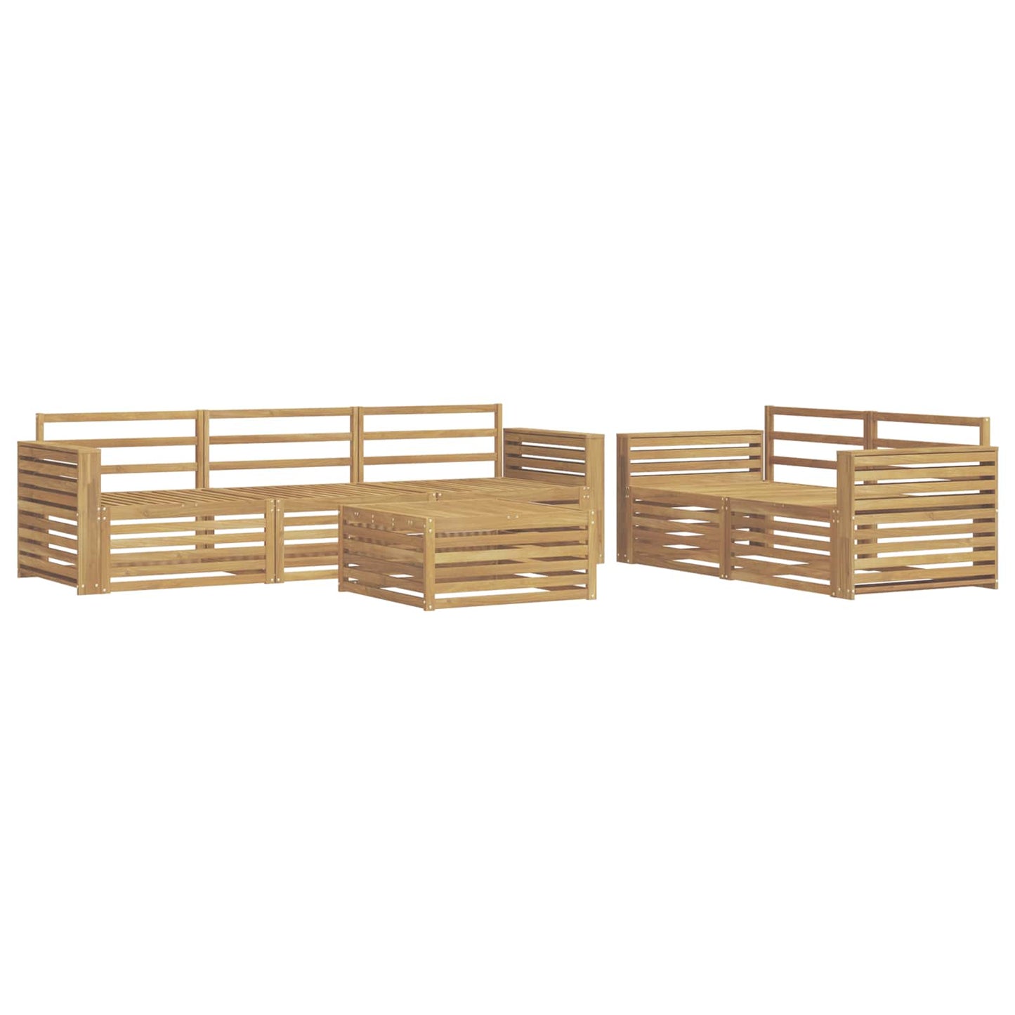 Buiten bankenset 6 pcs Wit