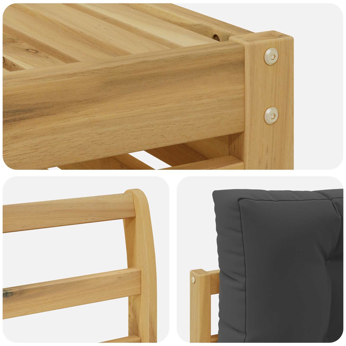 Buiten bankenset 8 pcs Wit en antracietkleurig