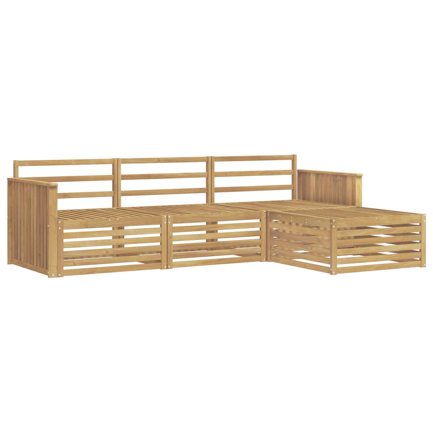 Buiten bankenset 4 pcs Wit