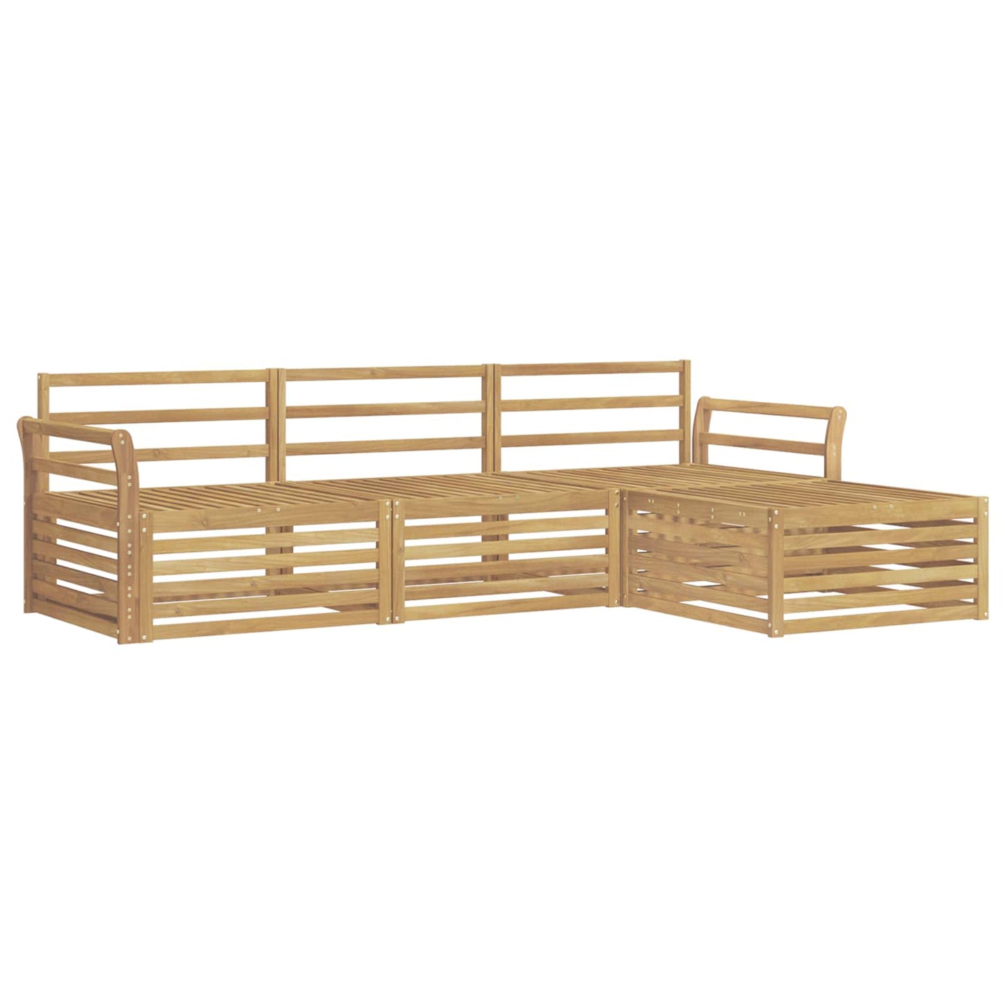 Buiten bankenset 4 pcs Wit