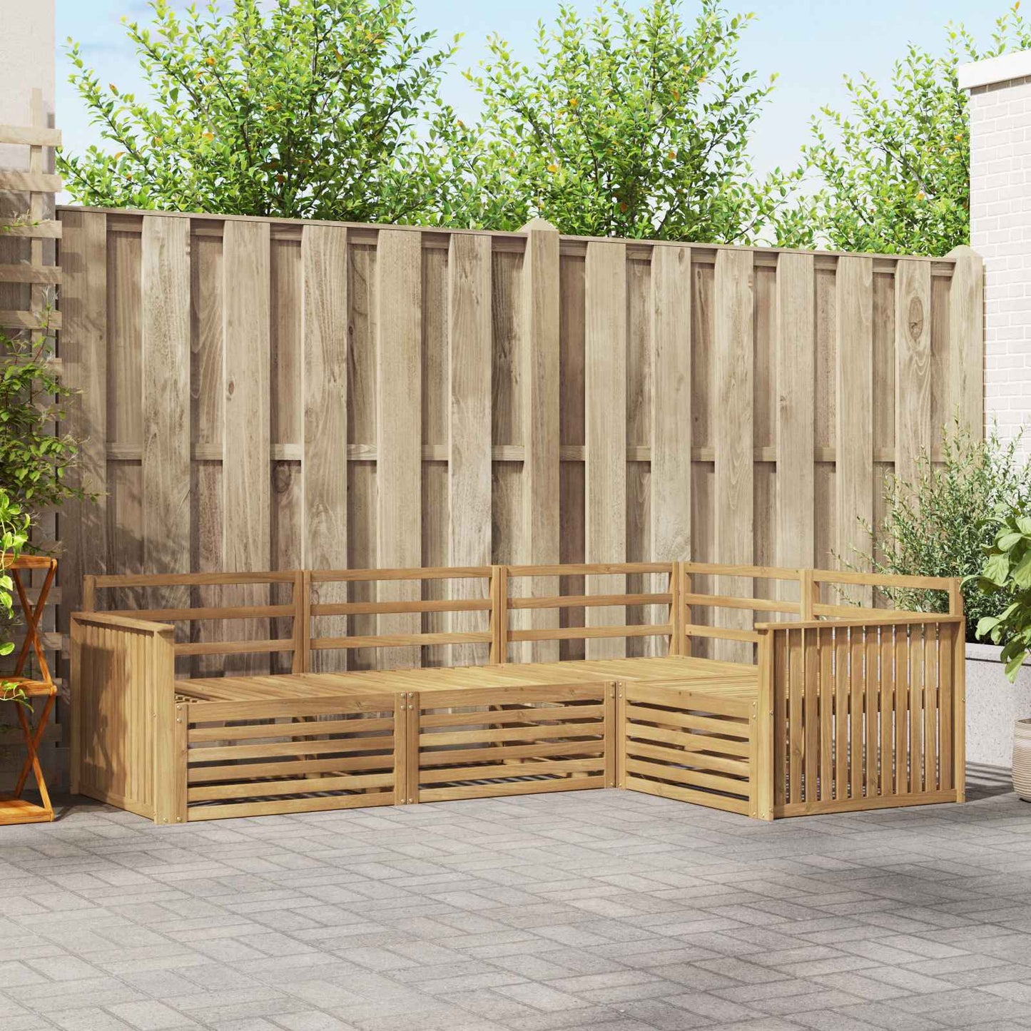 Buiten bankenset 4 pcs Wit 247,5 x 168,5 x 73 cm