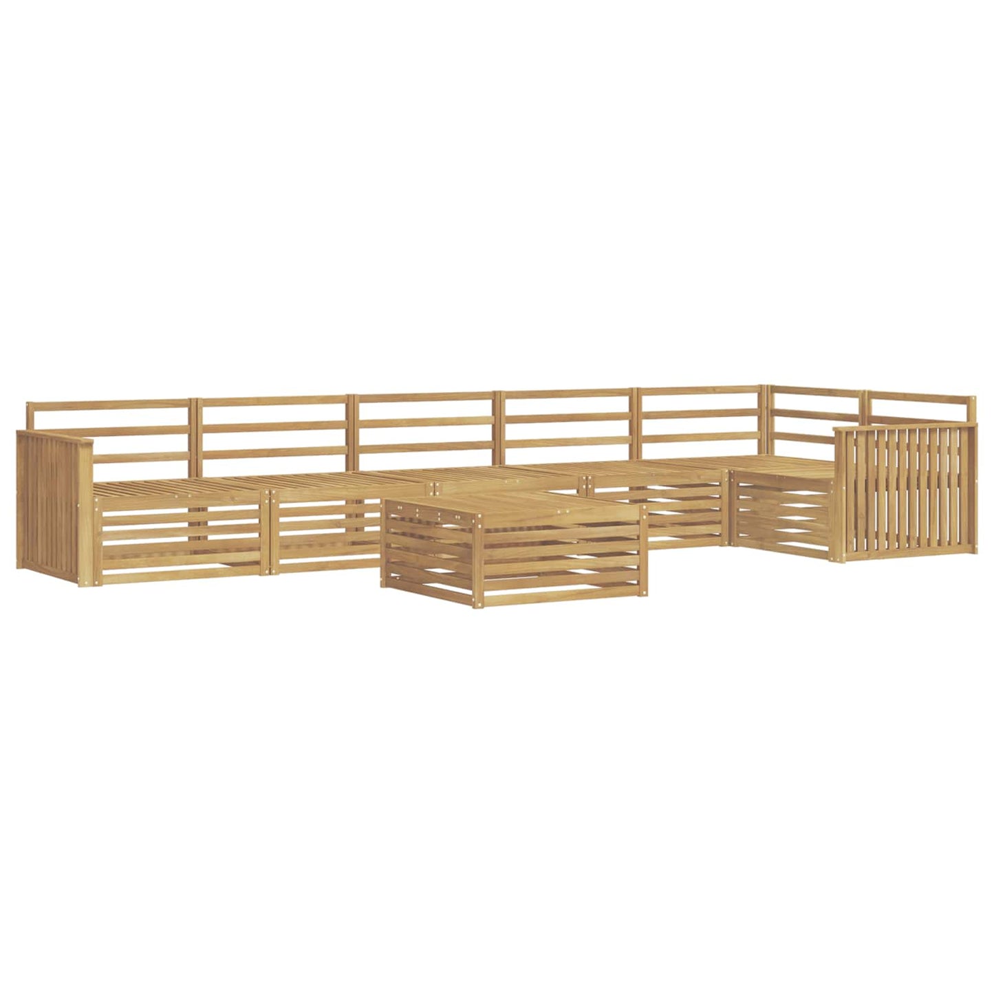 Buiten bankenset 7 pcs Wit 79 x 79 x 37 cm Massief Acaciahout