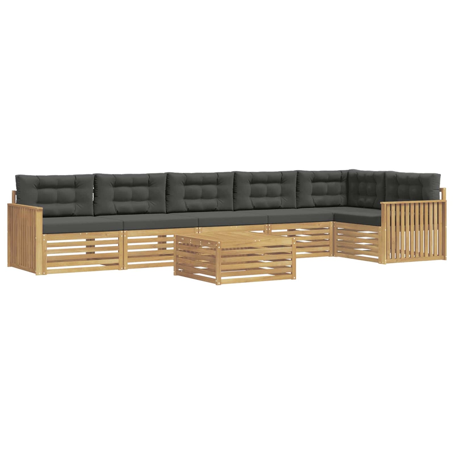 Buiten bankenset 7 pcs Wit en antracietkleurig 79 x 79 x 37 cm