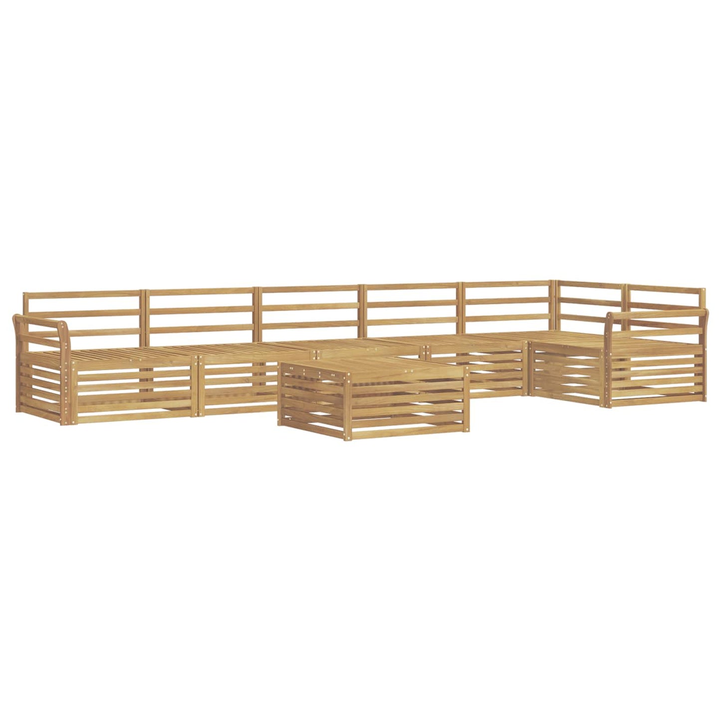 Buiten bankenset 7 pcs Wit 79 x 79 x 37 cm Massief Acaciahout