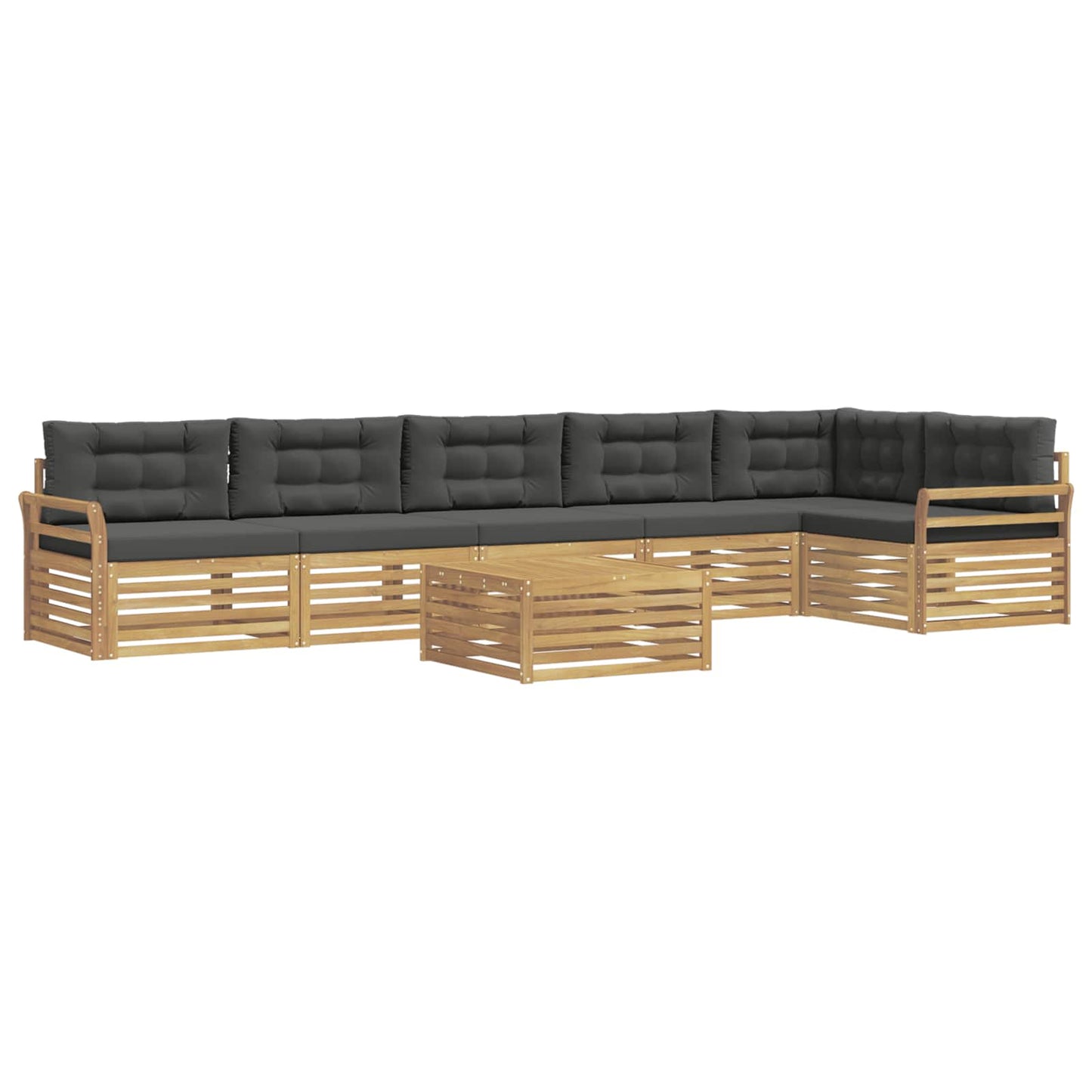 Buiten bankenset 7 pcs Wit en antracietkleurig 79 x 79 x 37 cm