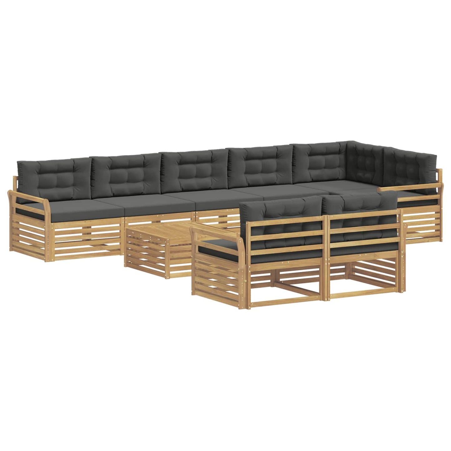 Buiten bankenset 9 pcs Wit en antracietkleurig 79 x 79 x 37 cm