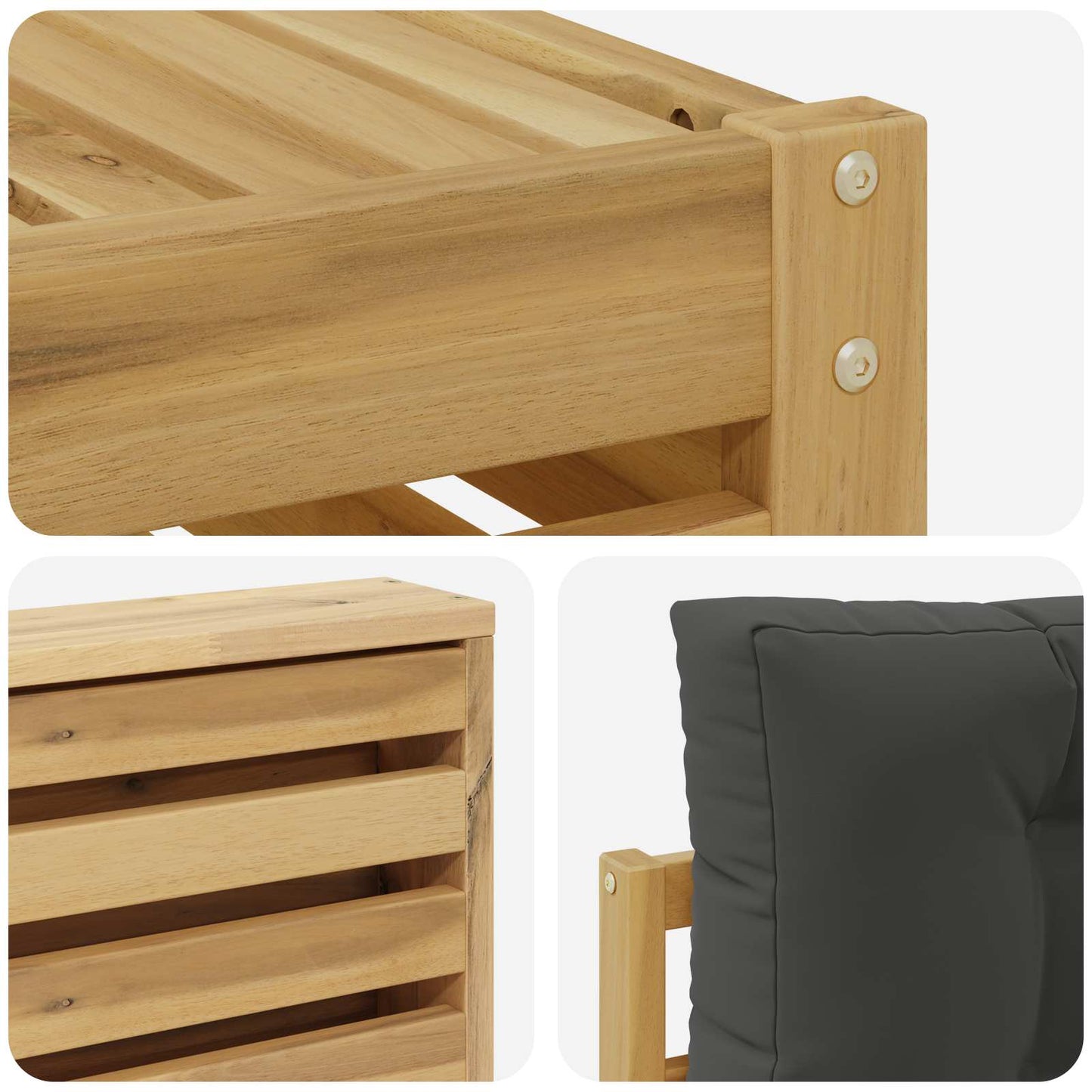 Buiten bankenset 9 pcs Wit en antracietkleurig 79 x 79 x 37 cm