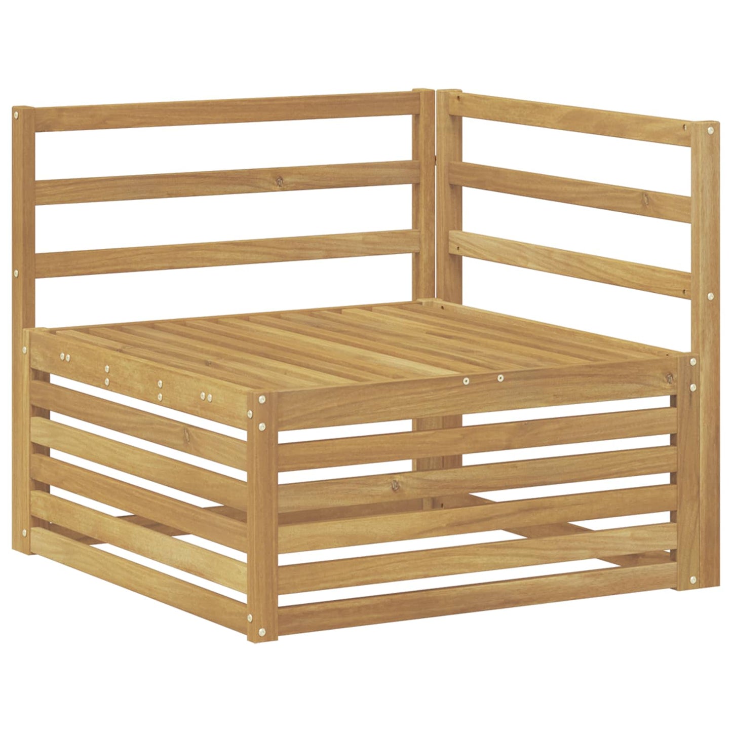 Buiten bankenset 7 pcs Wit Massief Acaciahout