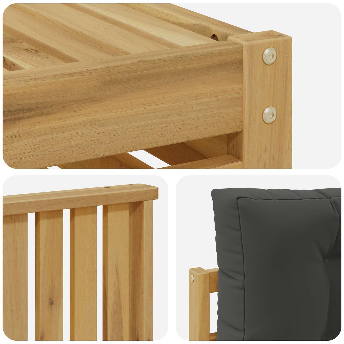Buiten bankenset 8 pcs Wit en antracietkleurig