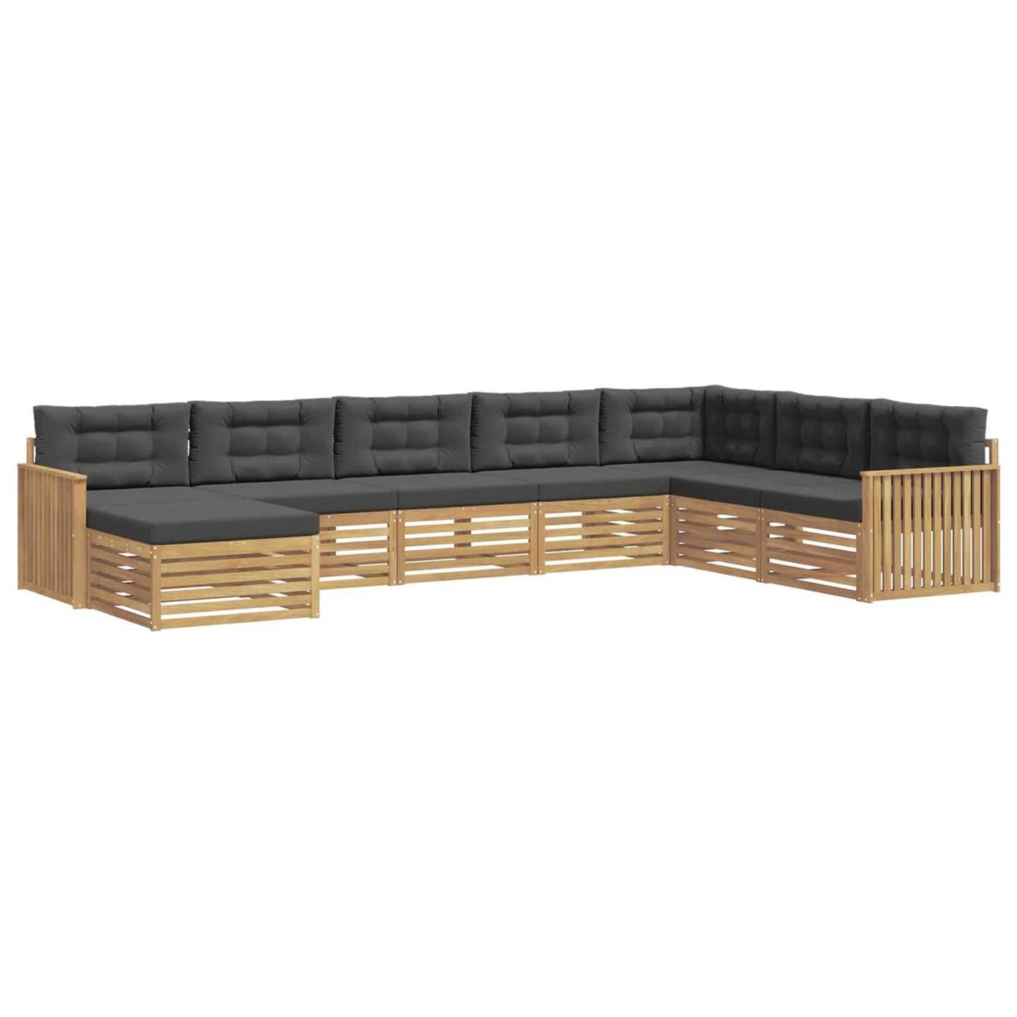 Buiten bankenset 8 pcs Wit en antracietkleurig