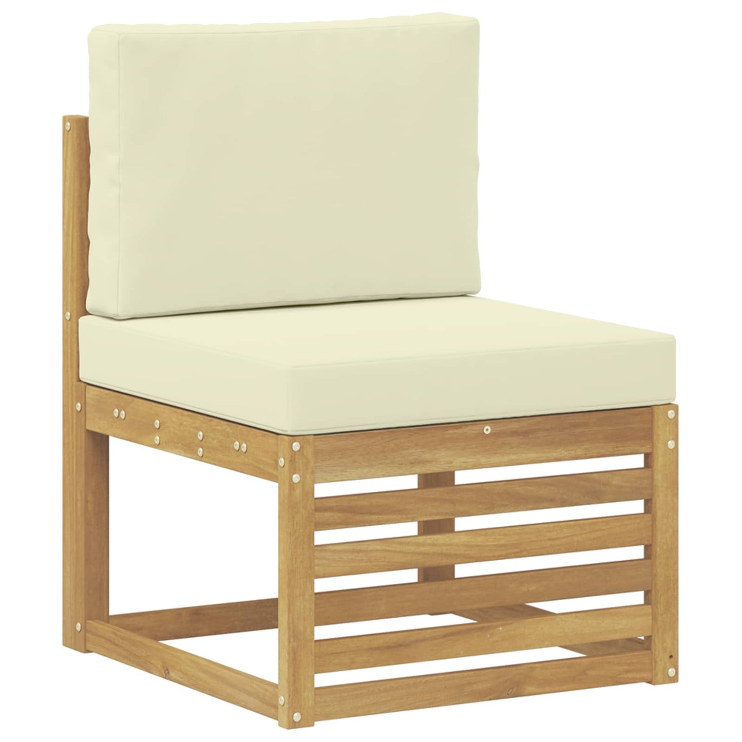 Sofa-Sets 9 pcs Wit en crèmekleurig 59 x 59 x 37 cm Polyester