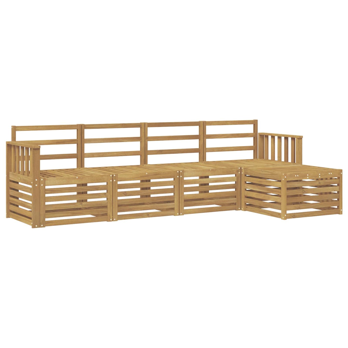 Buiten bankenset 5 pcs Wit 249 x 122,5 x 73 cm