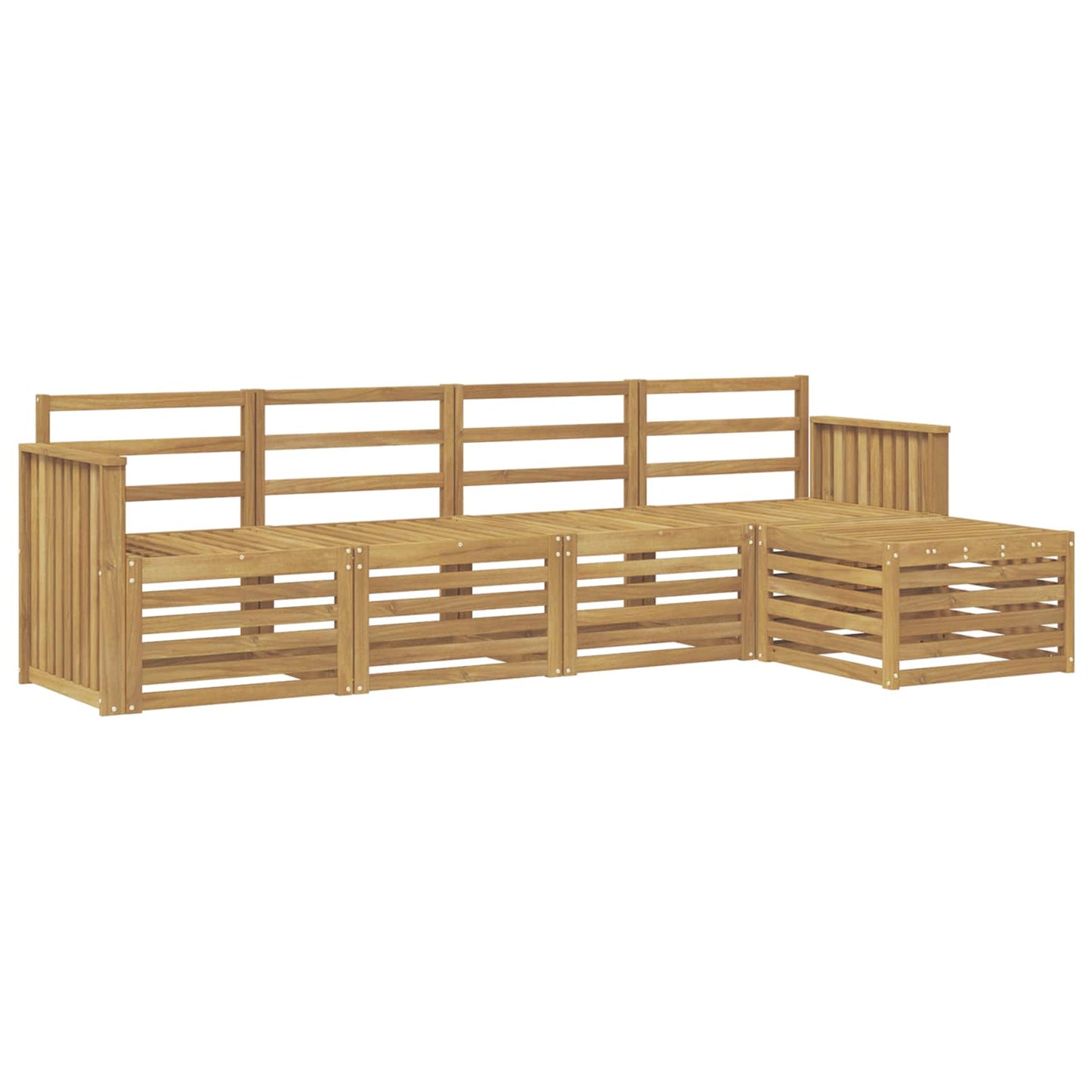 Buiten bankenset 5 pcs Wit 249 x 122,5 x 73 cm