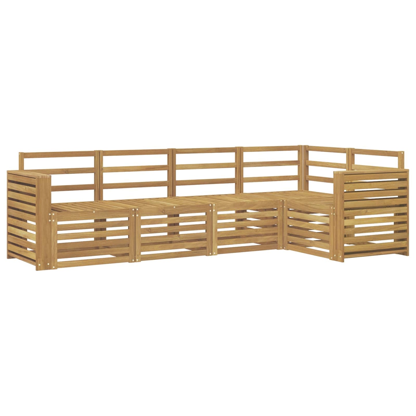 Buiten bankenset 5 pcs Wit 251 x 132,5 x 73 cm