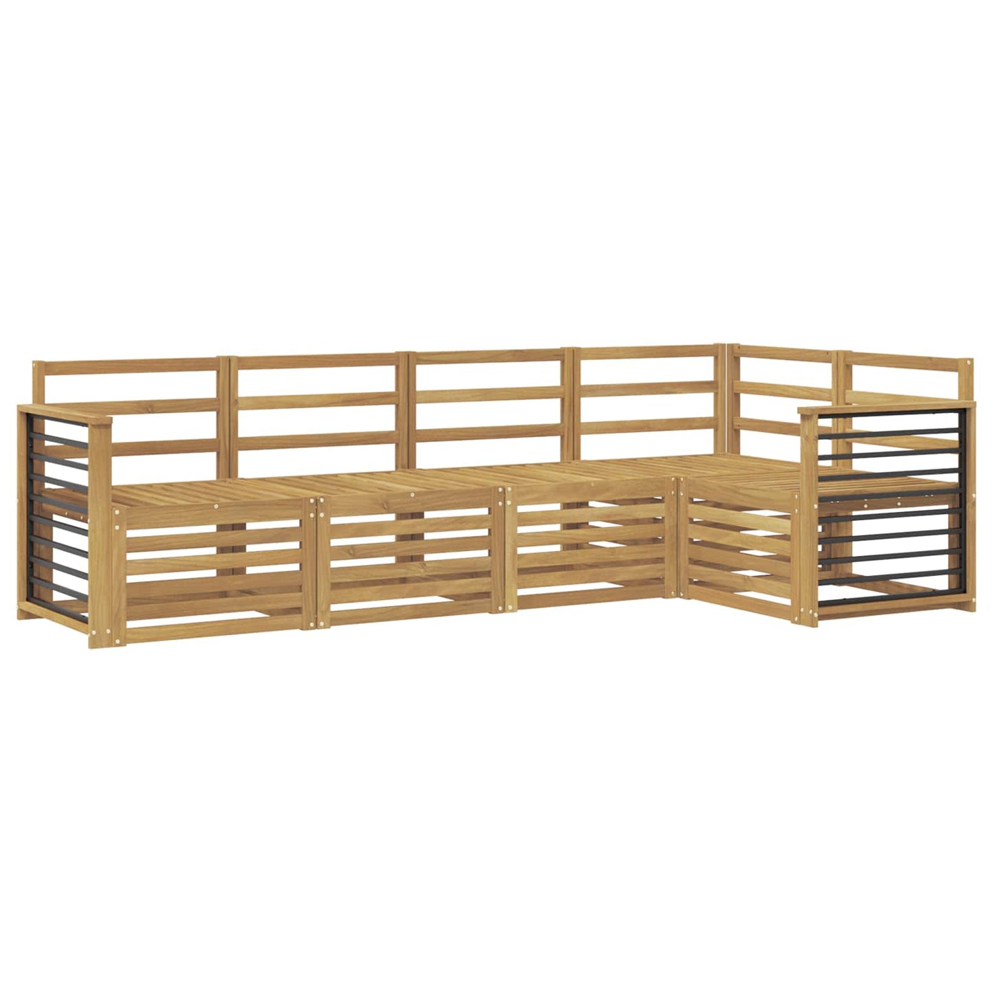 Buiten bankenset 5 pcs Wit 247 x 128,5 x 73 cm