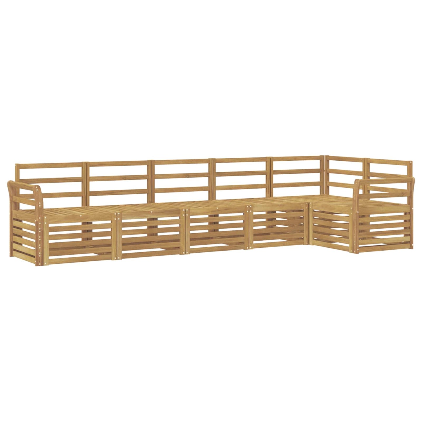 Buiten bankenset 6 pcs Wit 308 x 130,5 x 73 cm