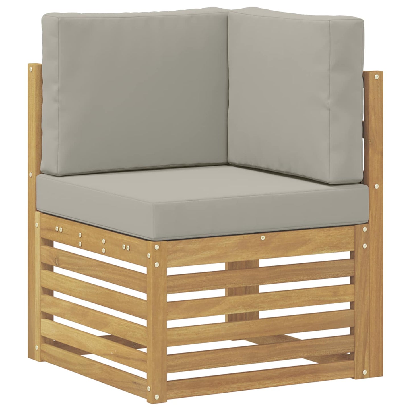 Buiten bankenset 7 pcs Wit en Lichtgrijs 247 x 128,5 x 73 cm