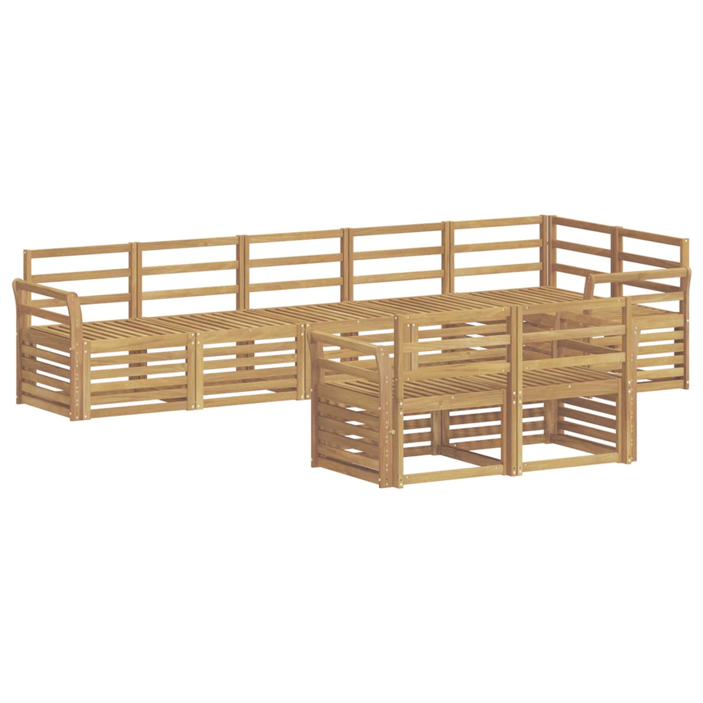 Buiten bankenset 8 pcs Wit 308 x 130,5 x 73 cm