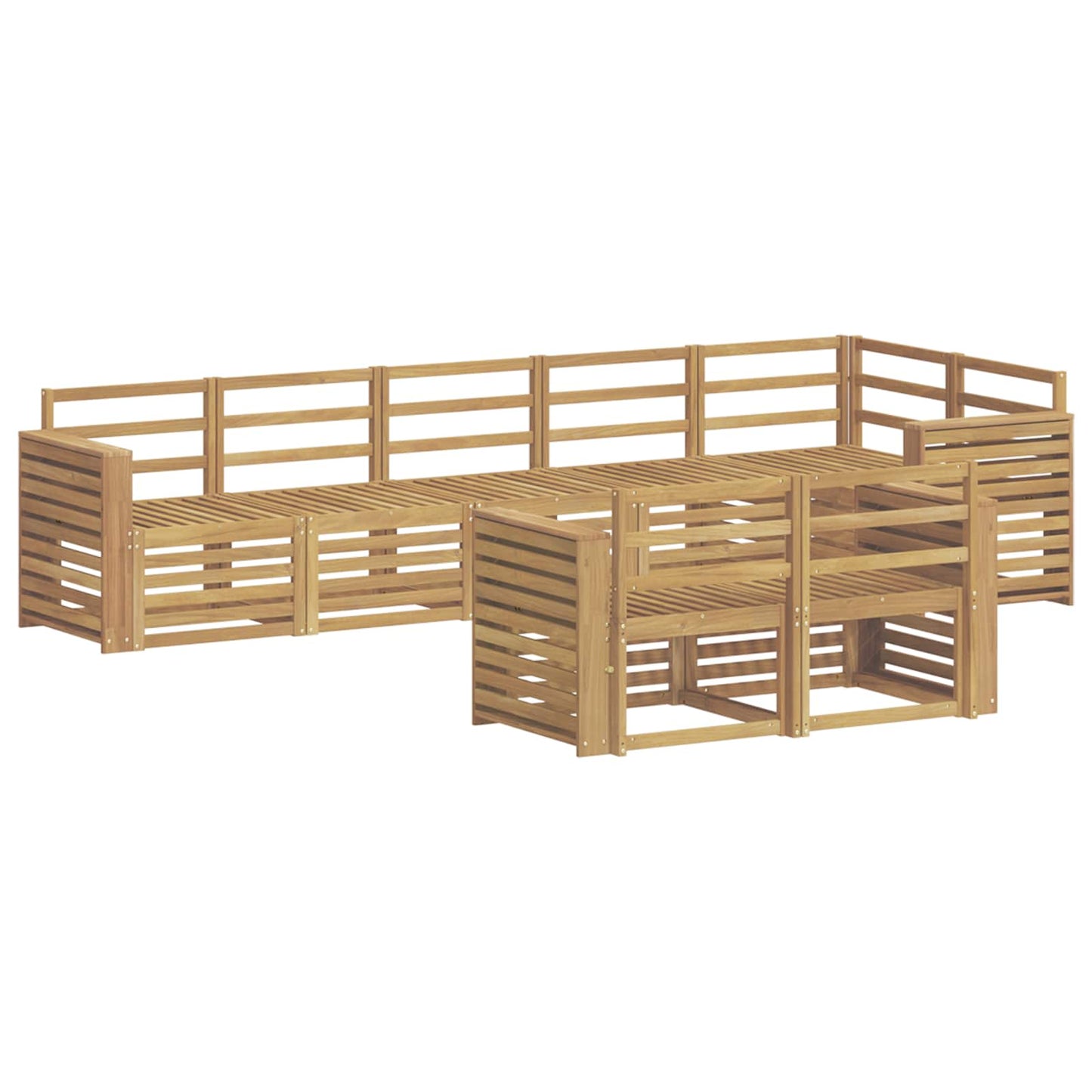 Buiten bankenset 8 pcs Wit 310 x 132,5 x 73 cm