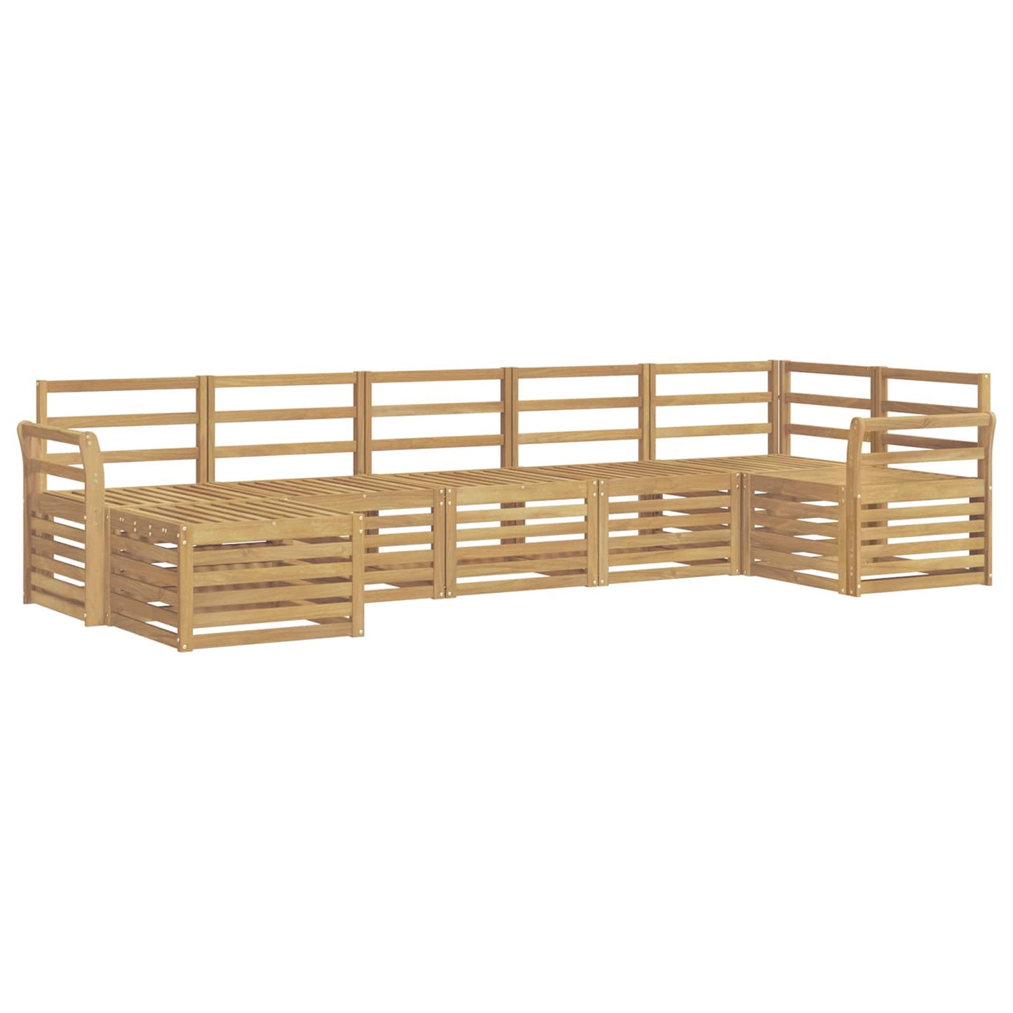 Buiten bankenset 7 pcs Wit