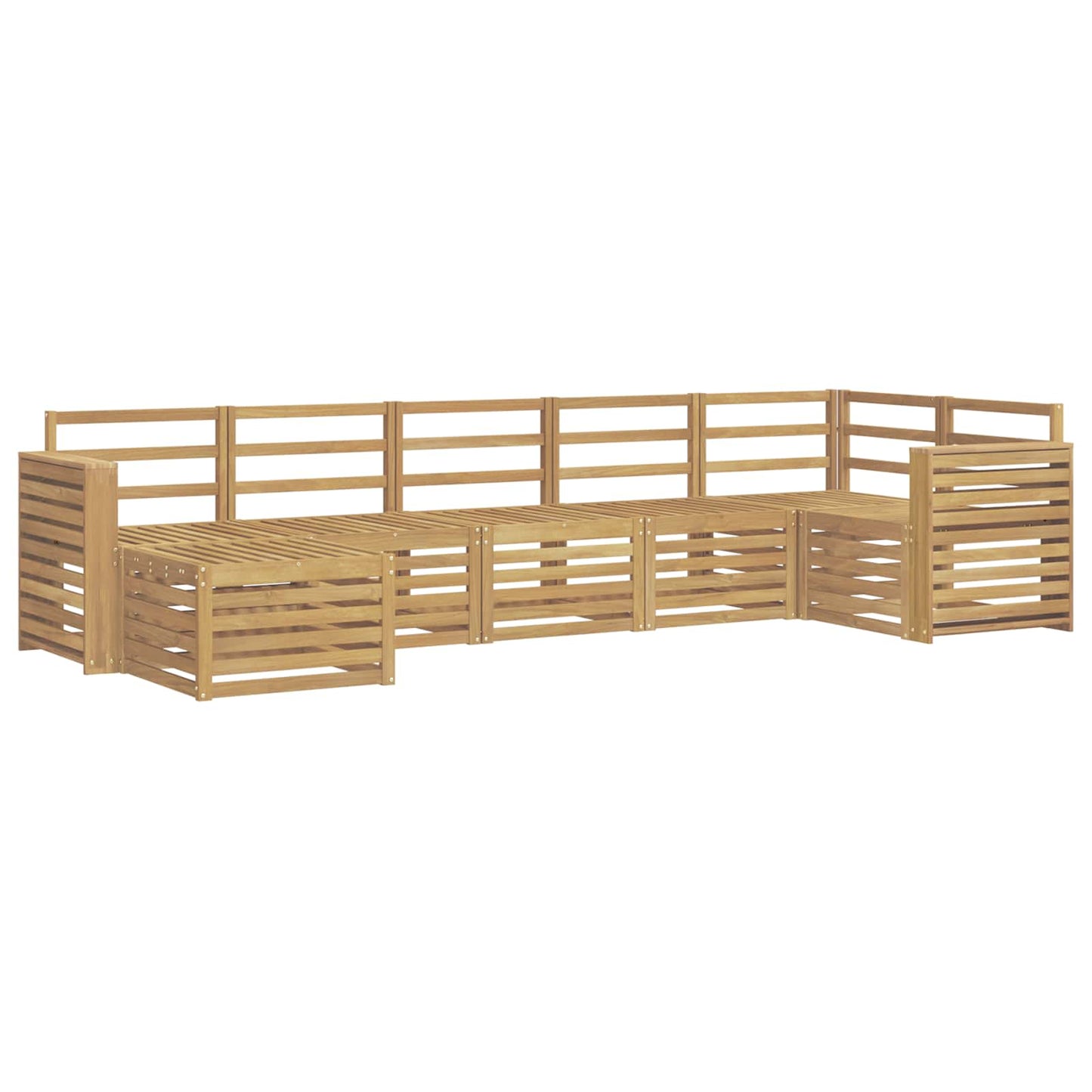 Buiten bankenset 7 pcs Wit