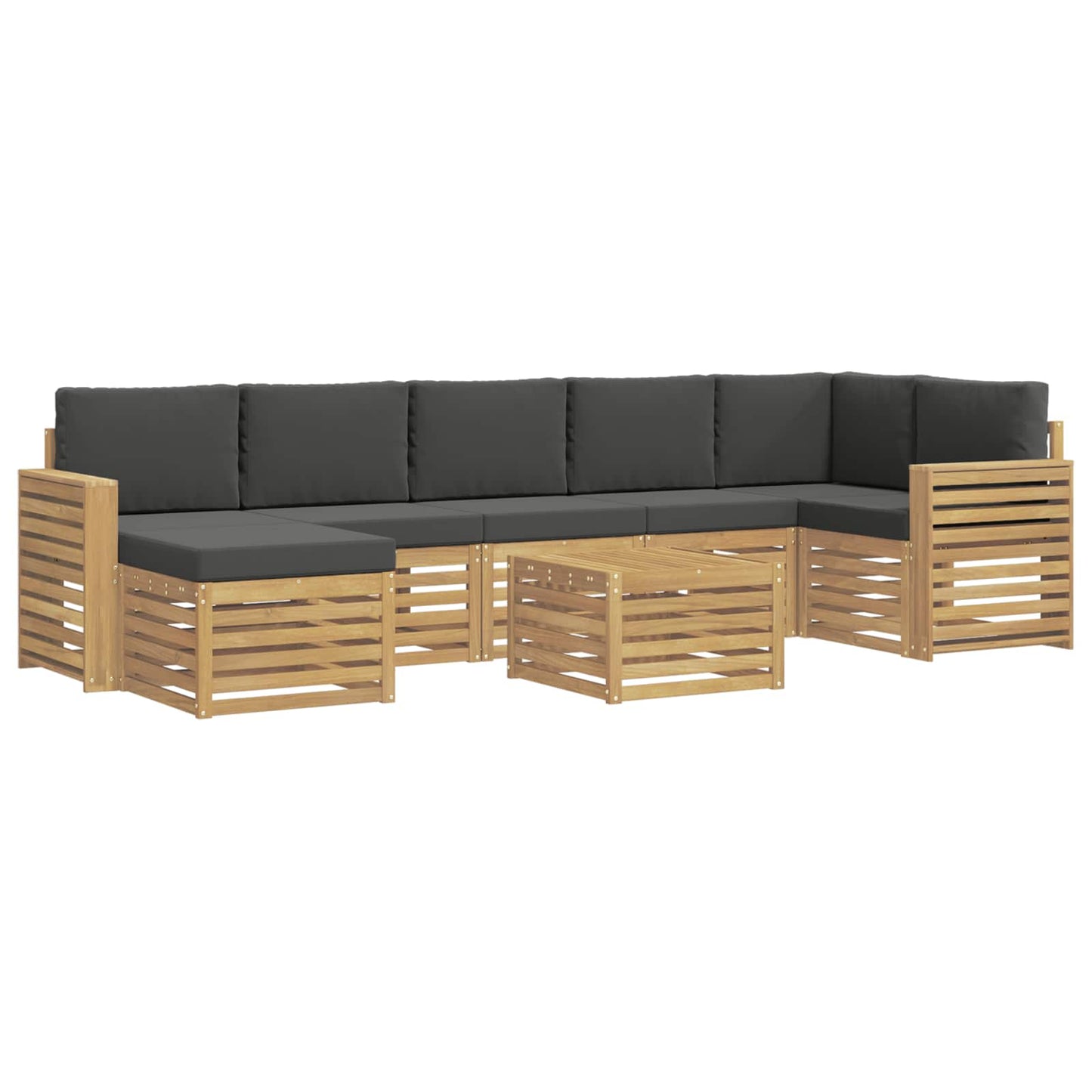 Buiten bankenset 8 pcs Wit en antracietkleurig 59 x 59 x 37 cm