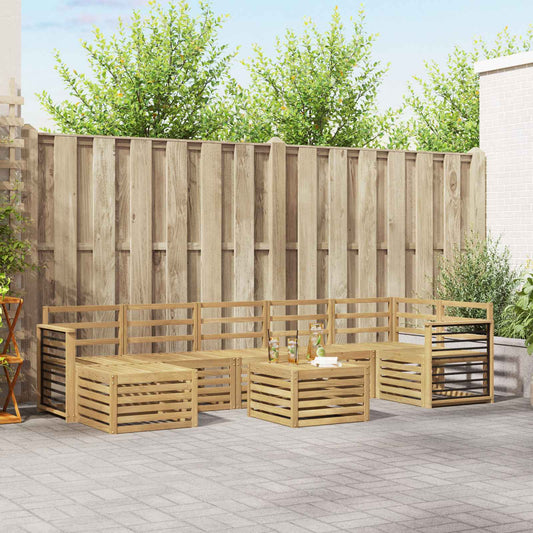 Buiten bankenset 8 pcs Wit 59 x 59 x 37 cm Massief Acaciahout is nu te koop bij PeponiXL, paradijselijk wonen!