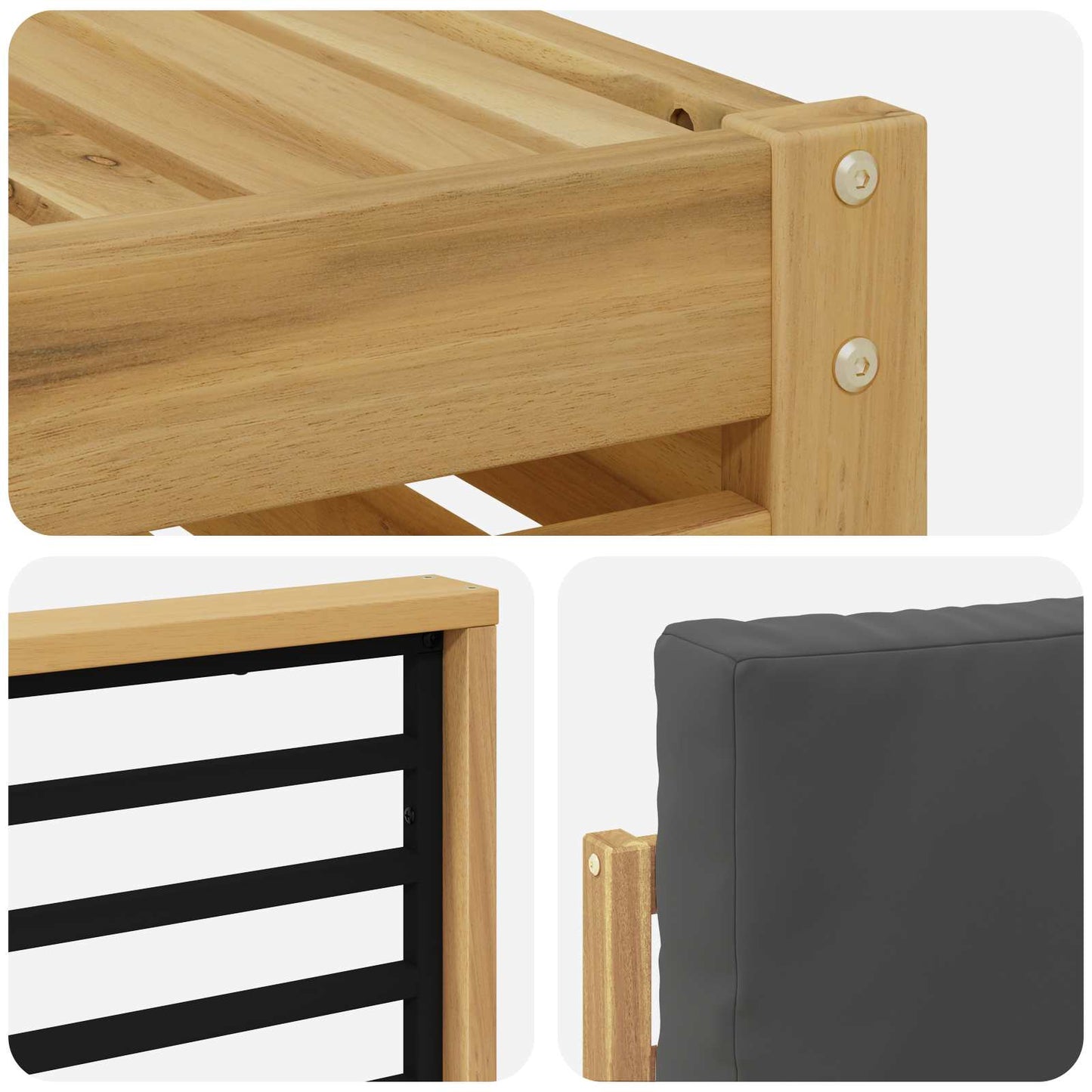 Buiten bankenset 8 pcs Wit en antracietkleurig 59 x 59 x 37 cm