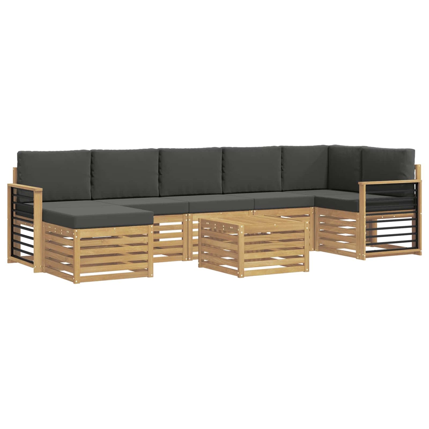 Buiten bankenset 8 pcs Wit en antracietkleurig 59 x 59 x 37 cm