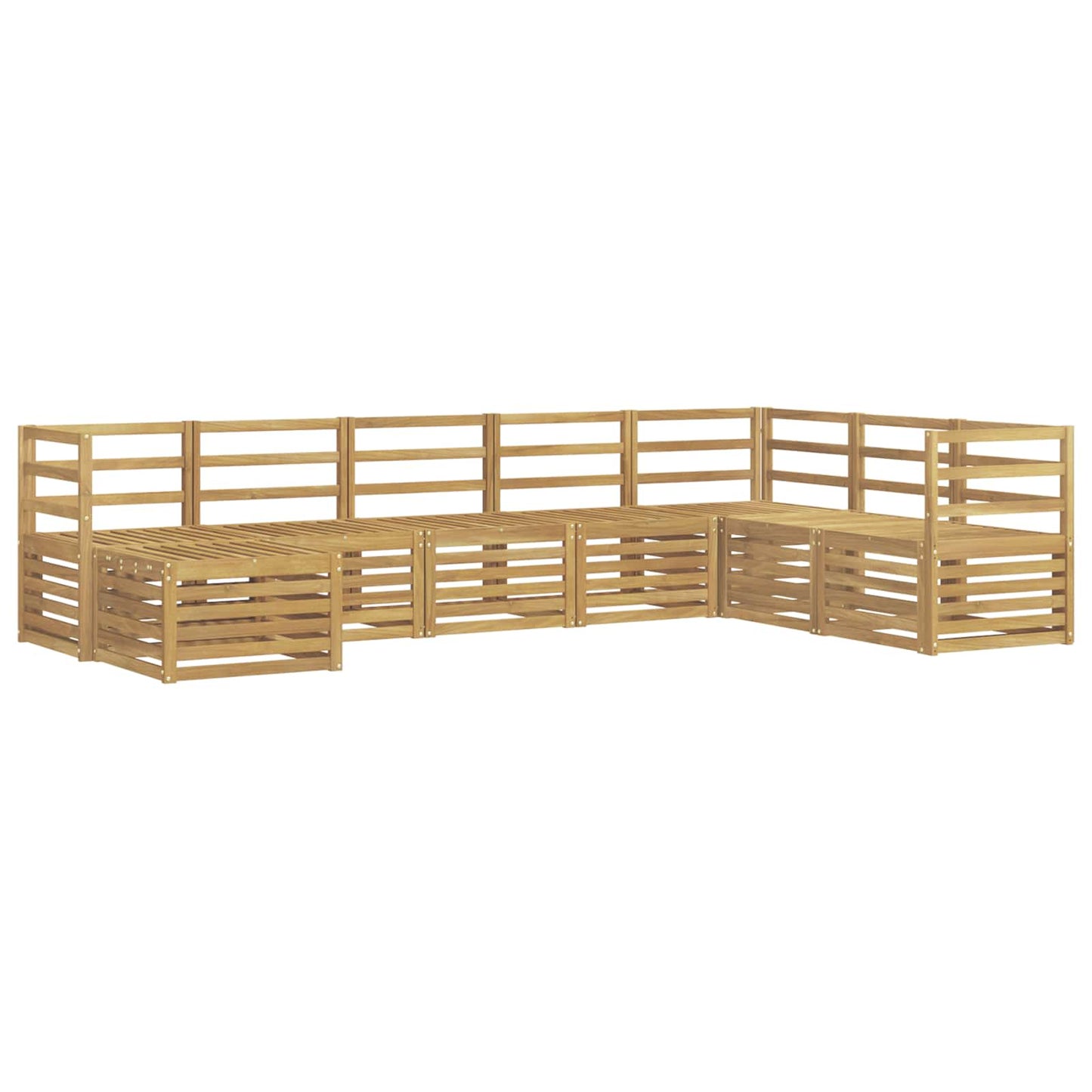 Buiten bankenset 8 pcs Wit 304 x 185,5 x 73 cm