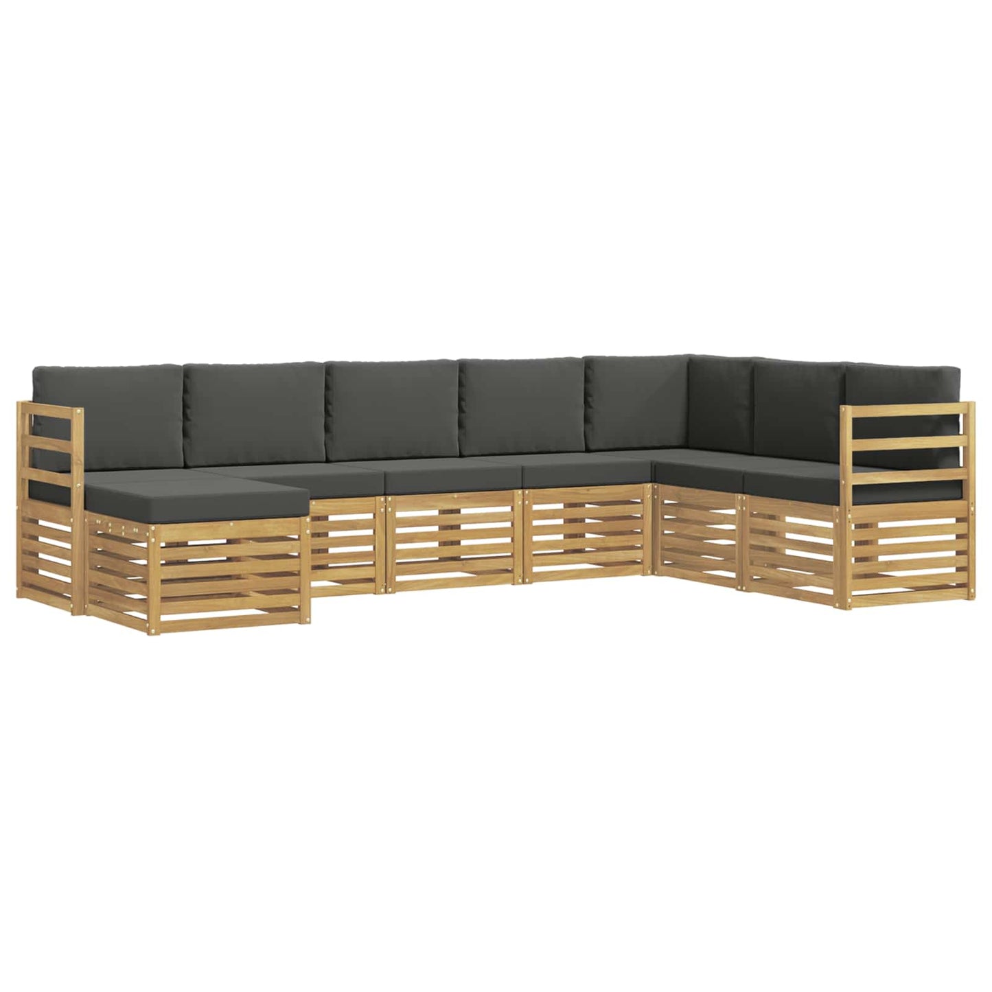 Buiten bankenset 8 pcs Wit en antracietkleurig
