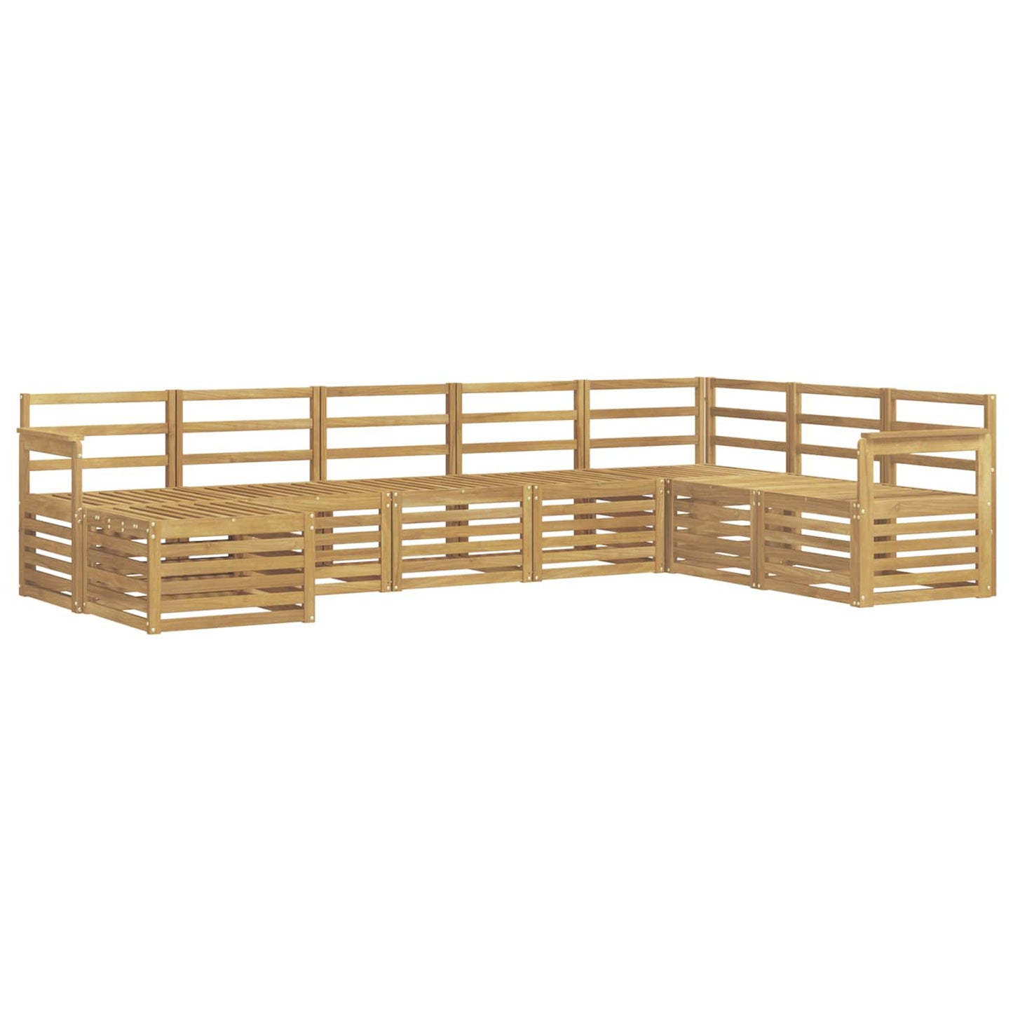 Buiten bankenset 8 pcs Wit 306 x 187,5 x 73 cm