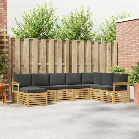 Buiten bankenset 8 pcs Wit en antracietkleurig is nu te koop bij PeponiXL, paradijselijk wonen!
