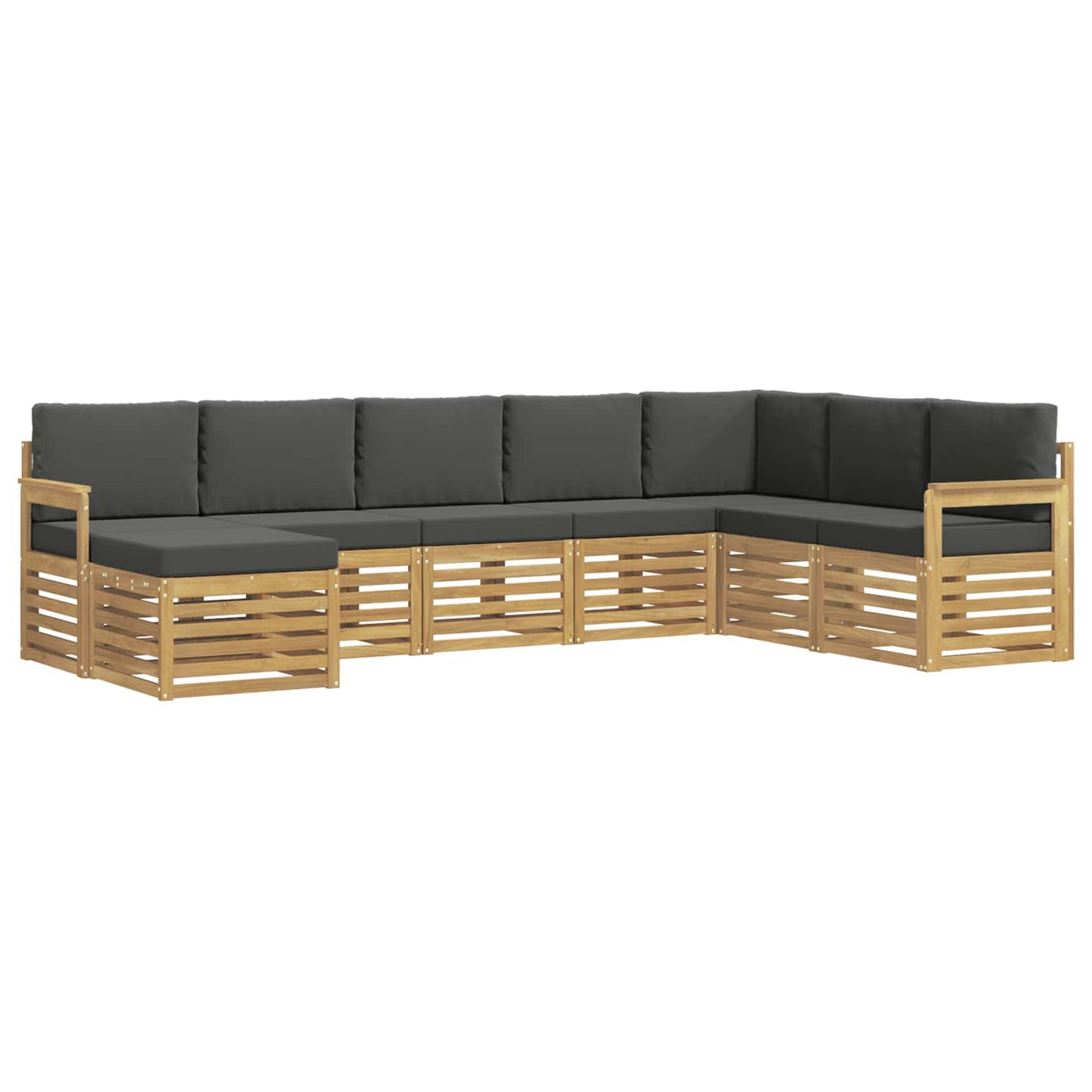 Buiten bankenset 8 pcs Wit en antracietkleurig