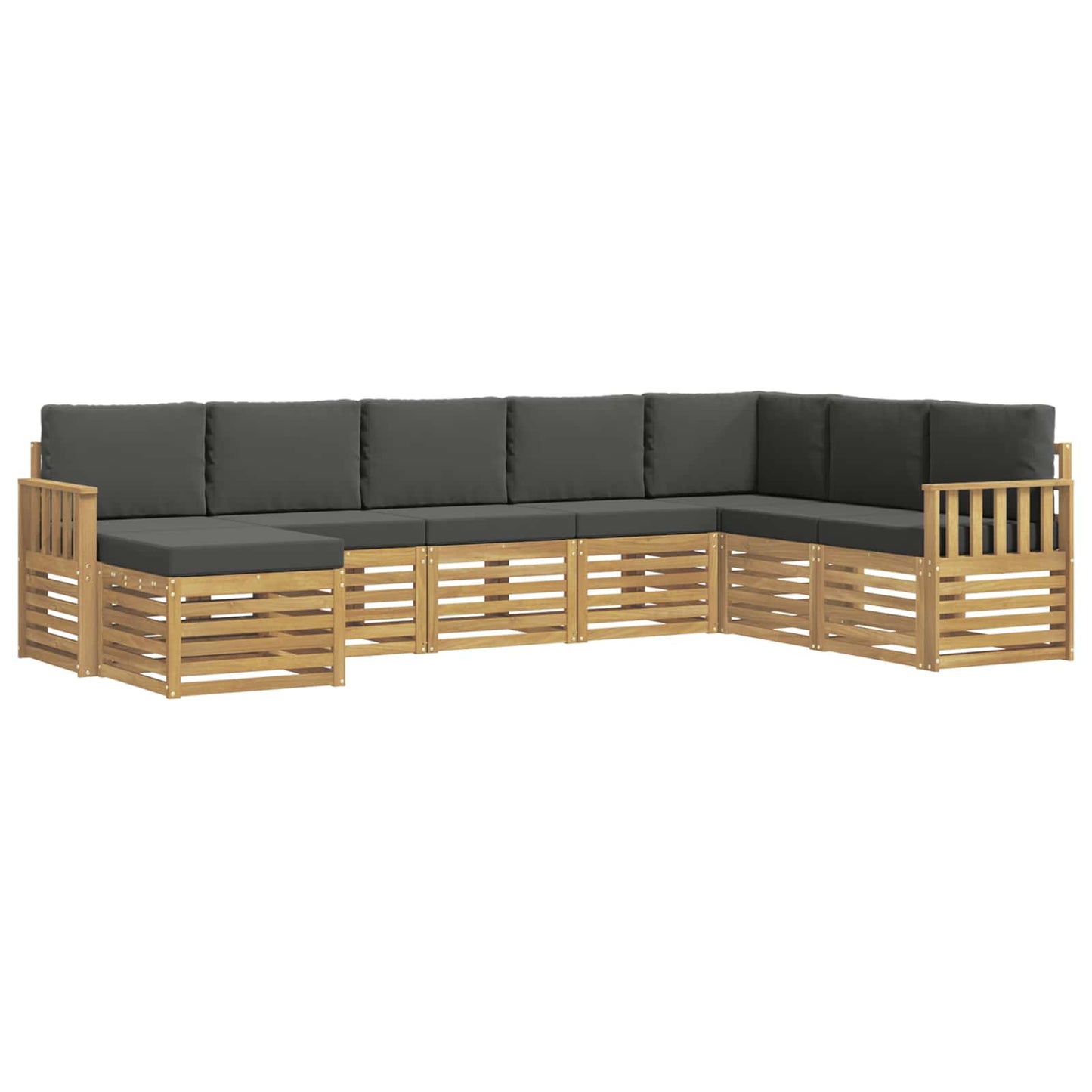 Buiten bankenset 8 pcs Wit en antracietkleurig