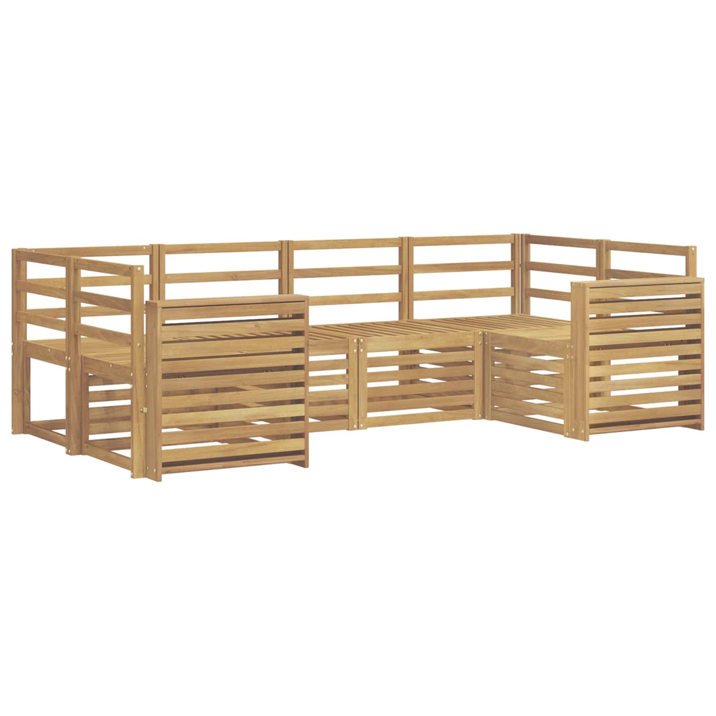 Buiten bankenset 6 pcs Wit 245 x 132,5 x 73 cm