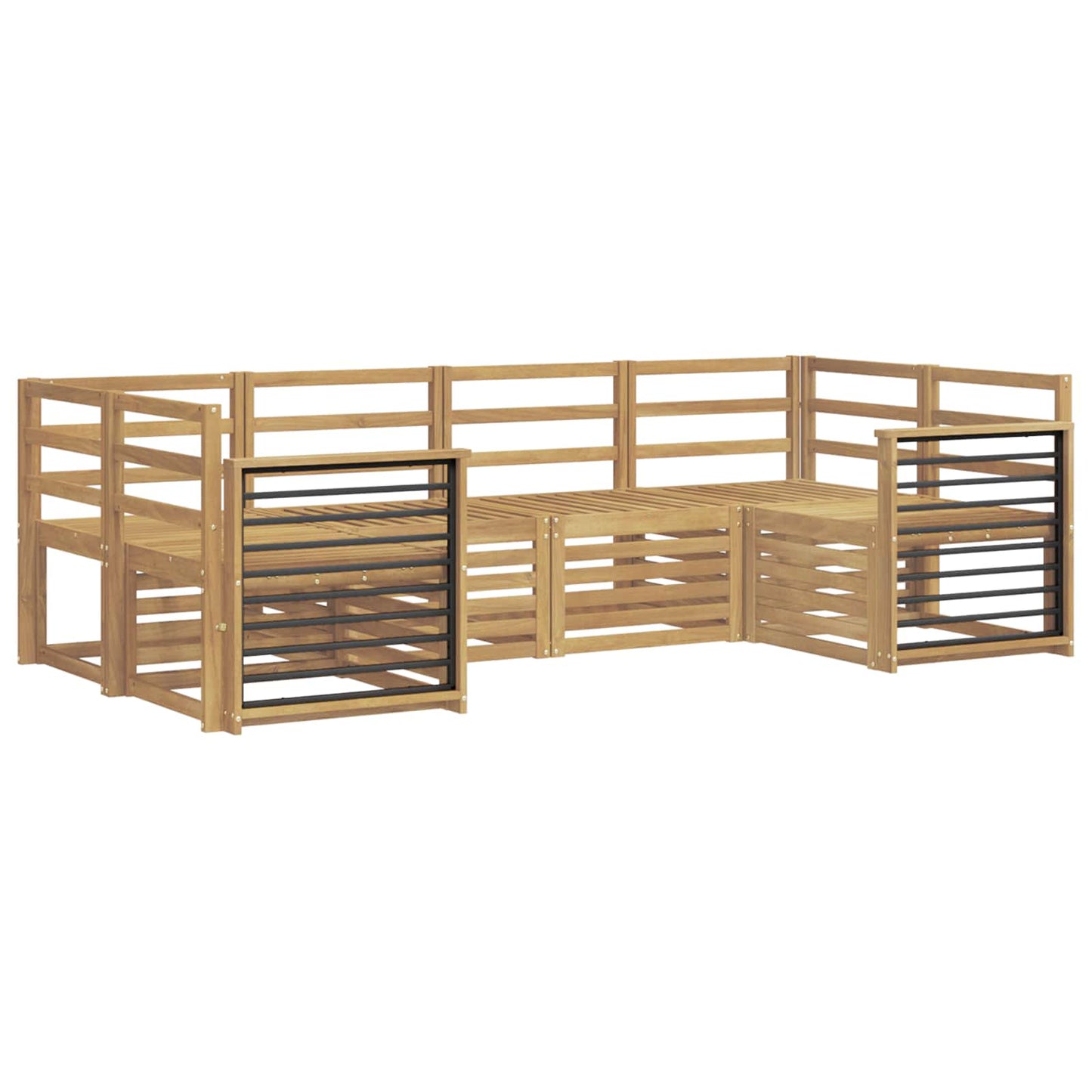 Buiten bankenset 6 pcs Wit 245 x 128,5 x 73 cm